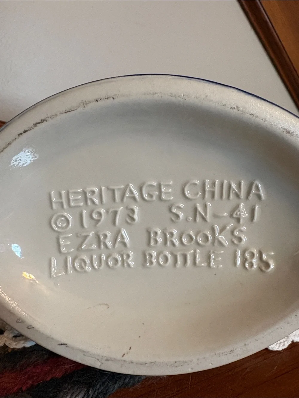 1973 Ezra Brooks Kentucky Straight Bourbon Whiskey Mr. Maine Potato Bottle Decan